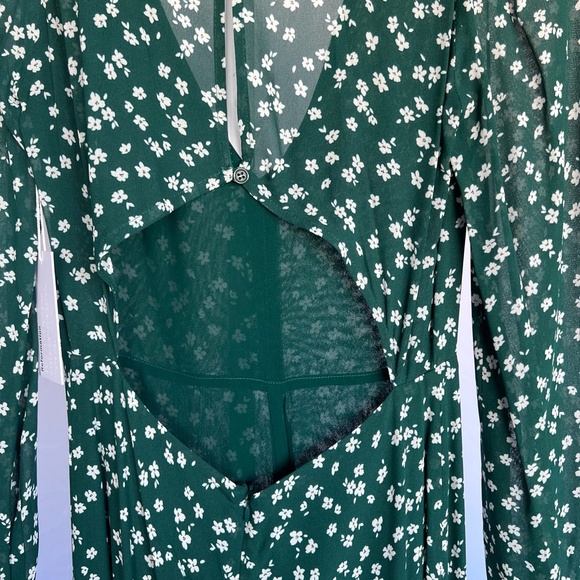 NWT Reformation Joy Floral Open Back Long Sleeve Dress Size 4 - Picture 9 of 15